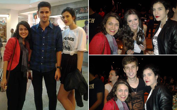 Nina e Gabi com Gabe Simas, Caique Nogueira e Manu Gavassi