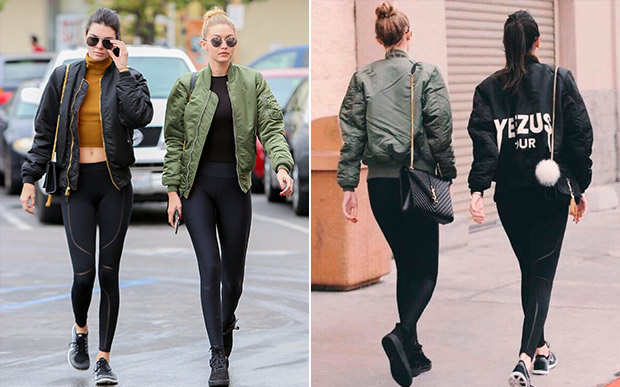 Aprenda com as bffs Kendall Jenner e Gigi Hadid como usar legging fora da  academia