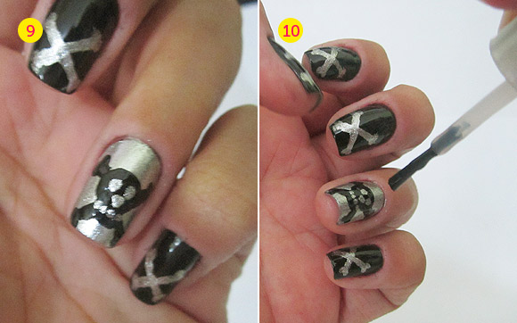 Passo a passo: nail art com caveira!