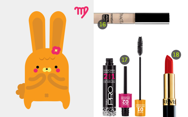 virgem 16. Corretivo líquido com efeito mate, Tracta (R$ 21*) 17. Máscara de cílios 2em 1, Dailus PRO (r$236,28*) e 18. Super Lustrous Fire & Ice, Revlon (R$ 37,90*).