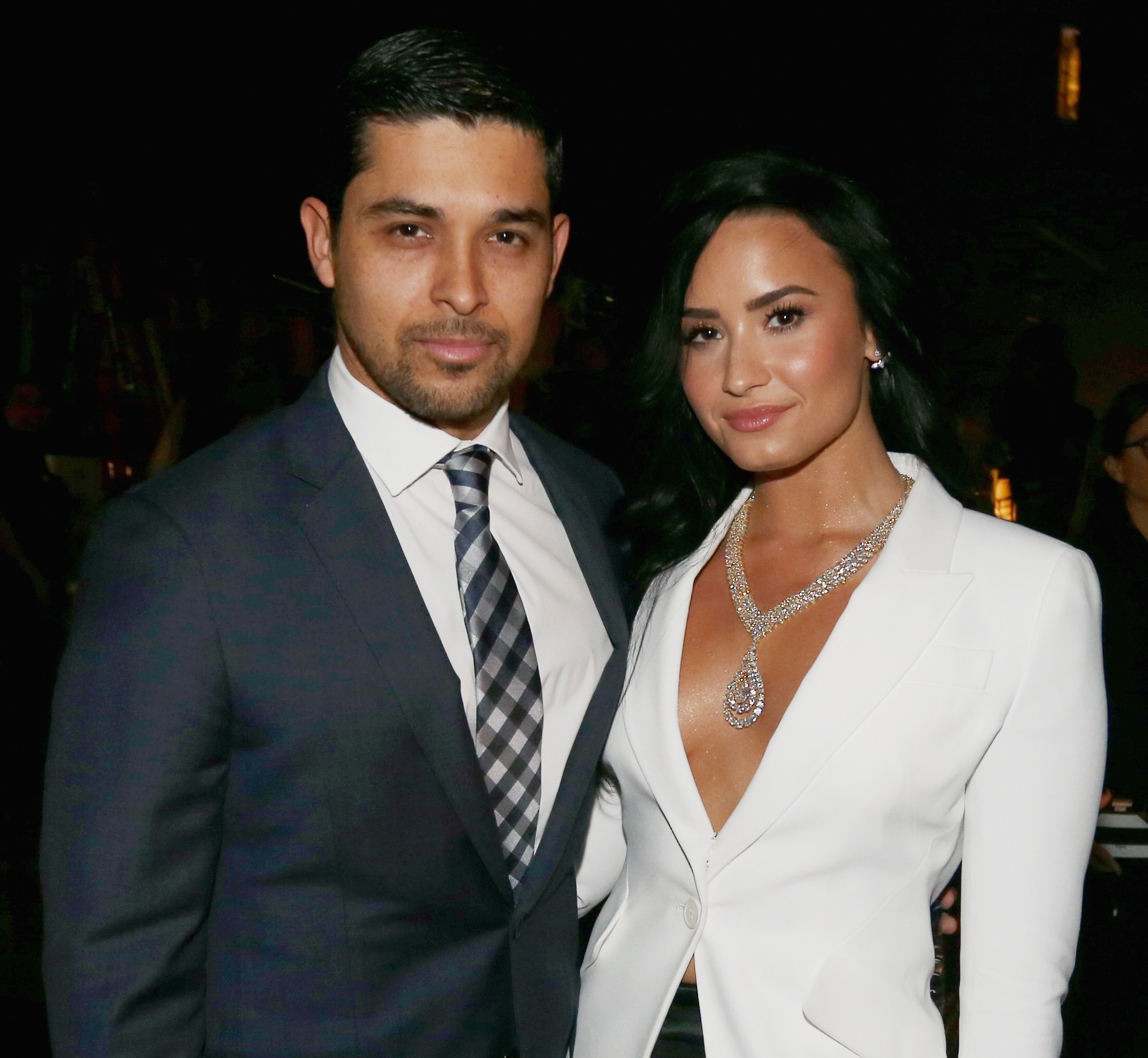 LOS ANGELES, CA - FEBRUARY 15: Actor Wilmer Valderrama (L) and singer Demi Lovato attend The 58th GRAMMY Awards at Staples Center on February 15, 2016 in Los Angeles, California. (Photo by Christopher Polk/Getty Images for NARAS)