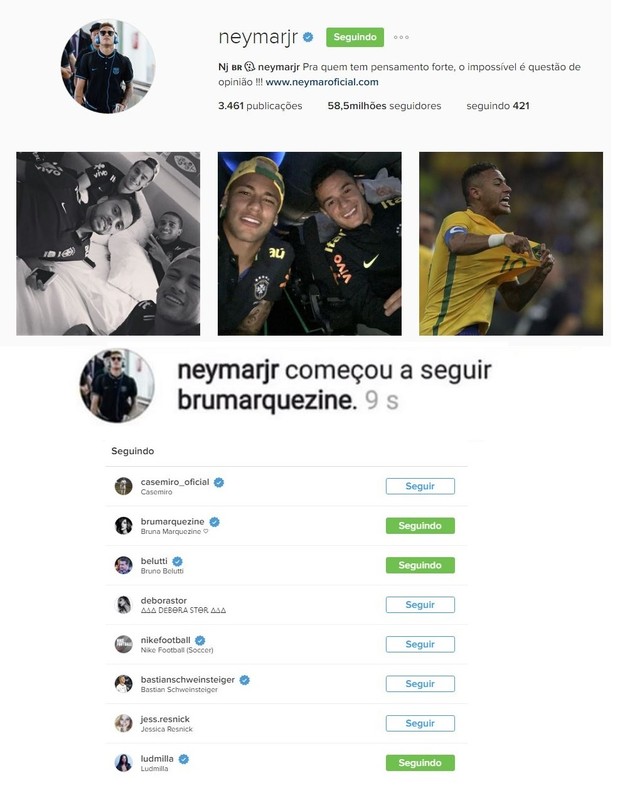 neymar e bruna marquezine Foto: