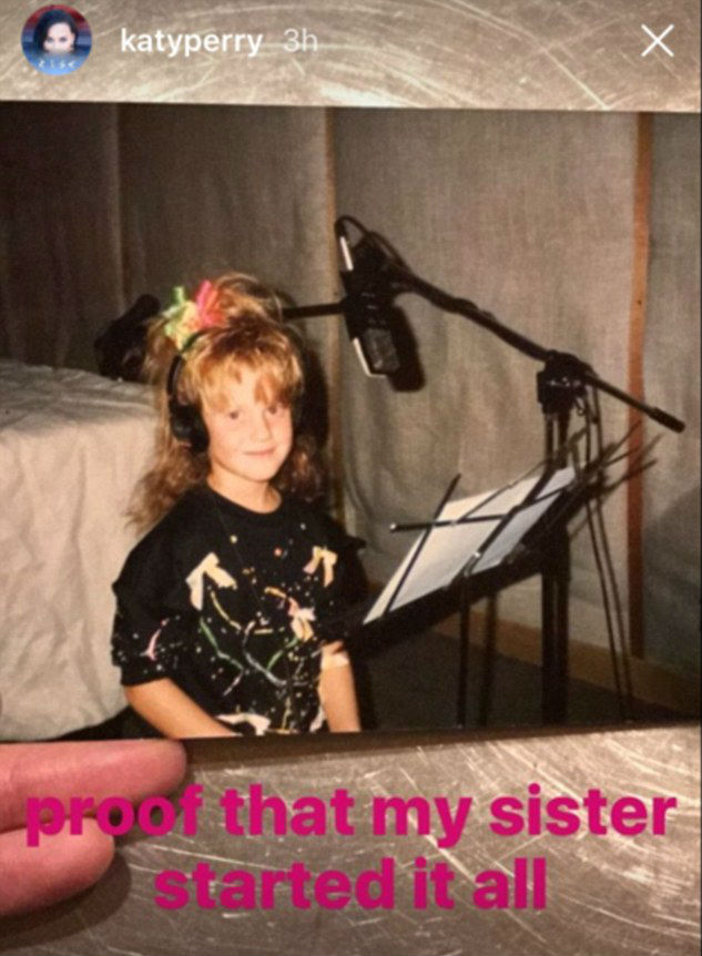 katy-perry-sister-kid Reprodução/Instagram