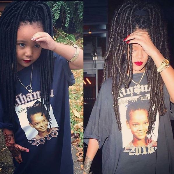 crianca-fofa-veste-como-rihanna Olha só a semelhança!