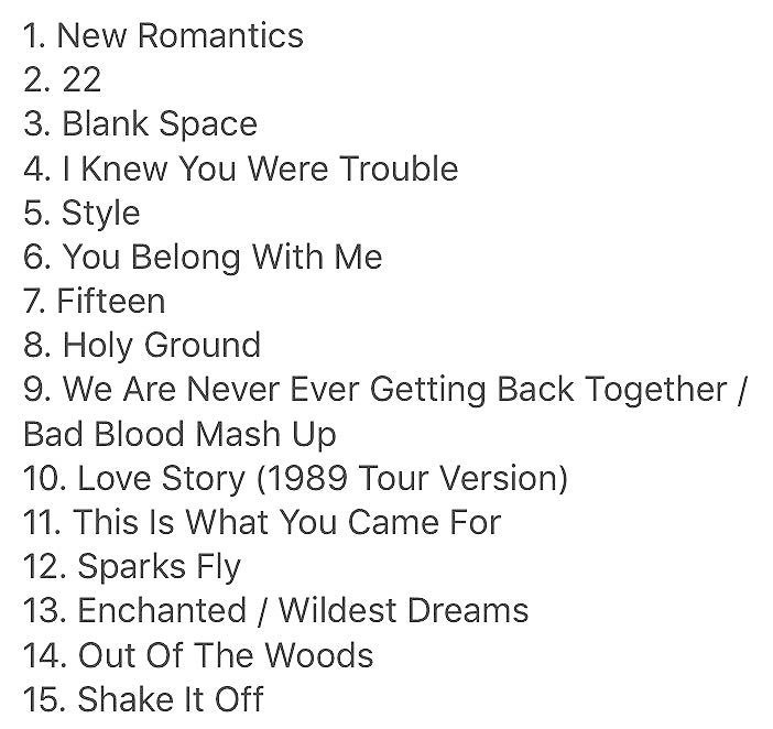 setlist-taylor-swift (Reprodução/Twitter)