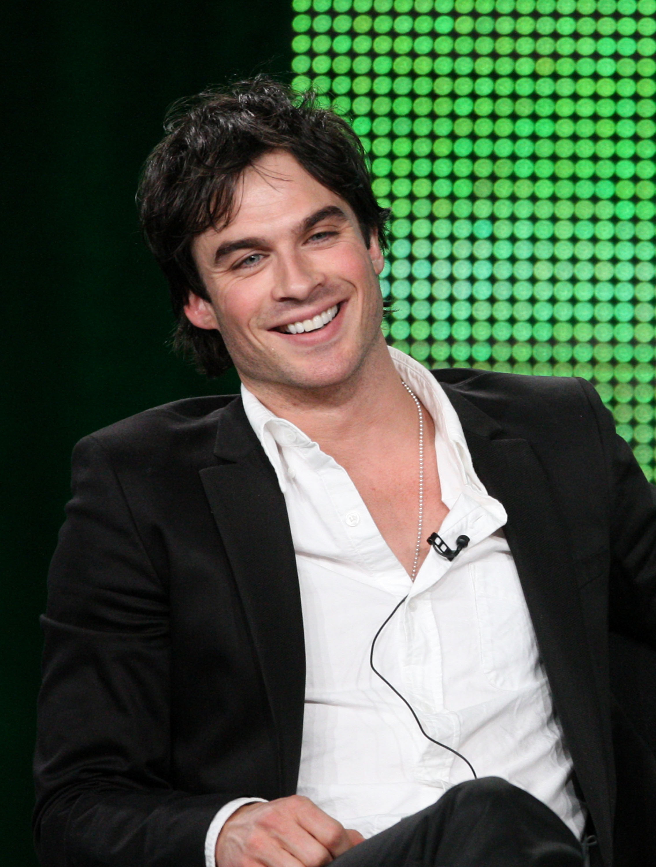 2010 Winter TCA Tour - Day 1 PASADENA, CA - JANUARY 09: Actor Ian Somerhalder speaks onstage at the CW "The Vampire Diaries" Q&A portion of the 2010 Winter TCA Tour day 1 at the Langham Hotel on January 9, 2010 in Pasadena, California. (Photo by Frederick M. Brown/Getty Images)