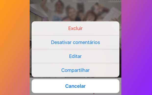 Instagram permite curtir ou desativar comentários e remover seguidores