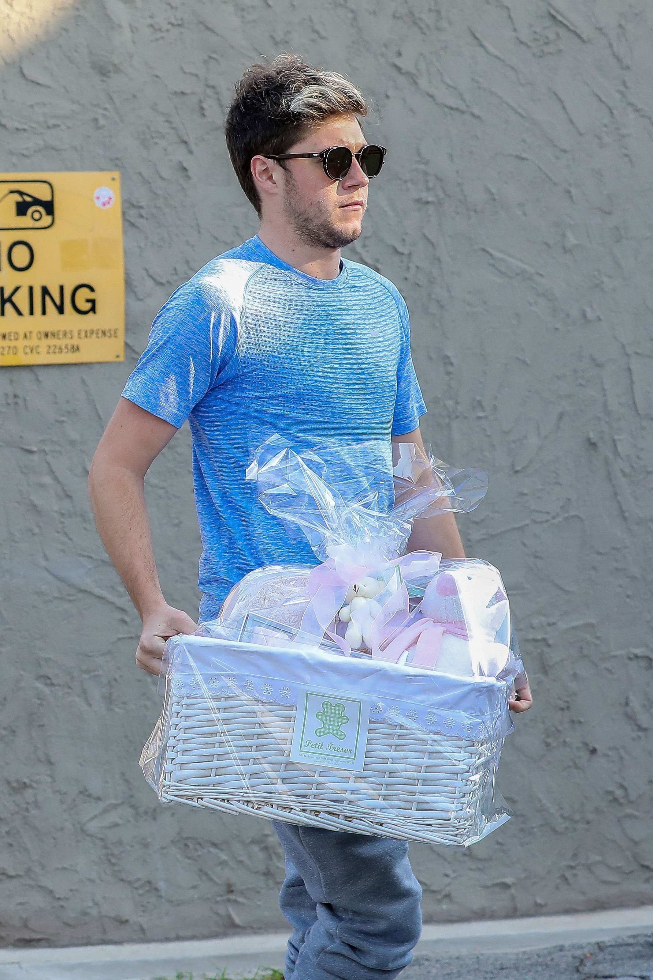 *EXCLUSIVO* - Niall Horan buys a basket full of goodies at Petit Tresor in West Hollywood. The One Direction singer rocked sweat pants and sneakers for his time on the town. AKM-GSI 7 DEZEMBRO 2016Carolina Fernandes (11)3280-9759 carol@akmgsi.com.br