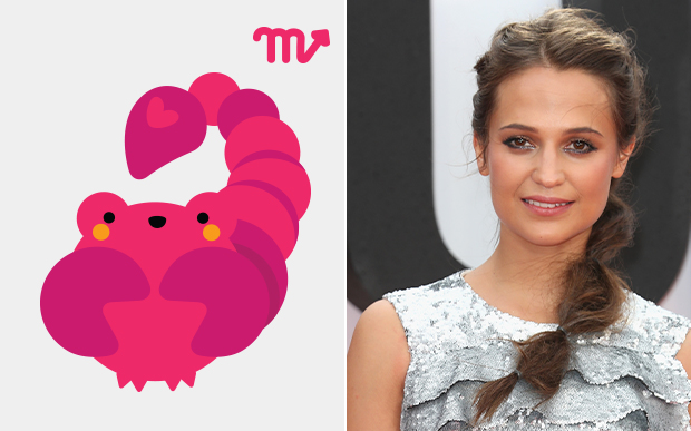 penteado-signo-escorpiao Alicia Vikander