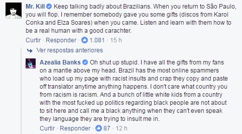 azealia-banks-briga-brasileiros Reprodução/Facebook