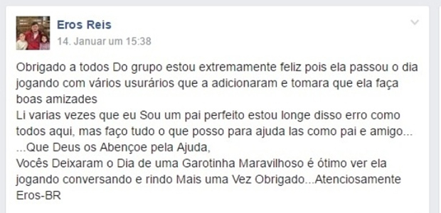 Pai pede para que gamers parem de assediar filha de 10 anos Pai pede para que gamers parem de assediar filha de 10 anos