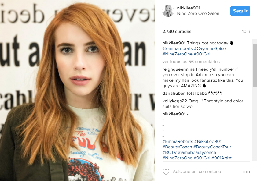 Emma Roberts cabelo ruivo