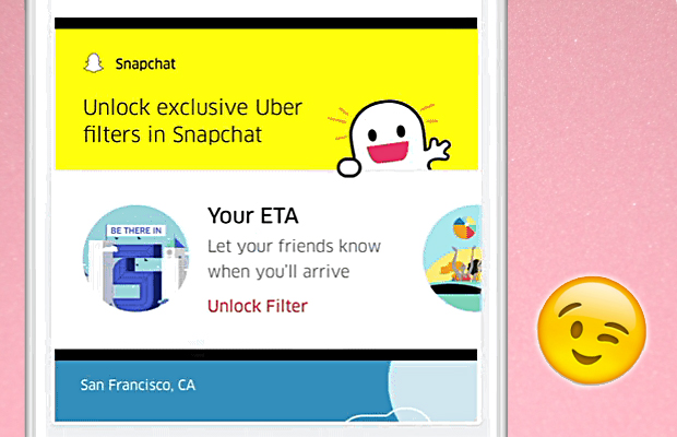 Snapchat ~pega carona~ e lança filtros em parceria com Uber