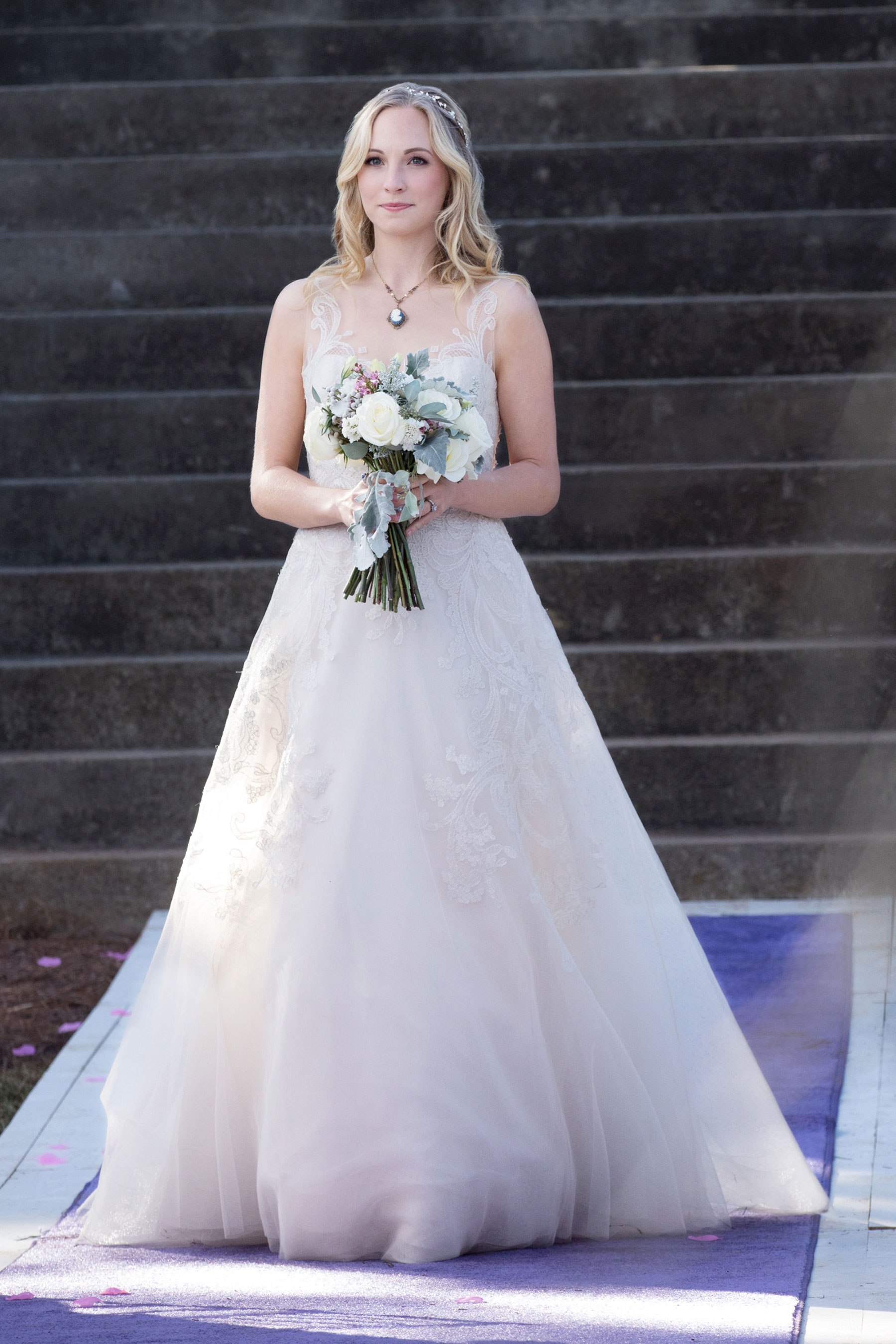 The Vampire Diaries -- "We're Planning a June Wedding" -- Image Number: VD815c_0178.jpg -- Pictured: Candice King as Caroline -- Photo: Bob Mahoney/The CW -- ÃÂ© 2017 The CW Network, LLC. All Rights Reserved.