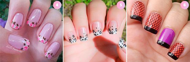 unhas francesinhas com detalhes