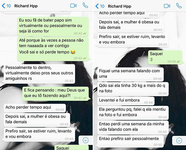 Você não precisa de um cara feito o Richard na sua vida, garota!