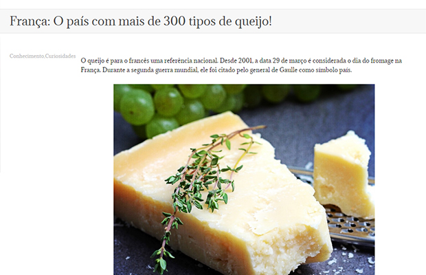 Esta é uma matéria que só os apaixonados por queijo vão entender