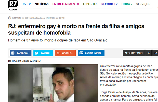 Homofobia não existe, mas a cada 25 horas um gay é morto no país