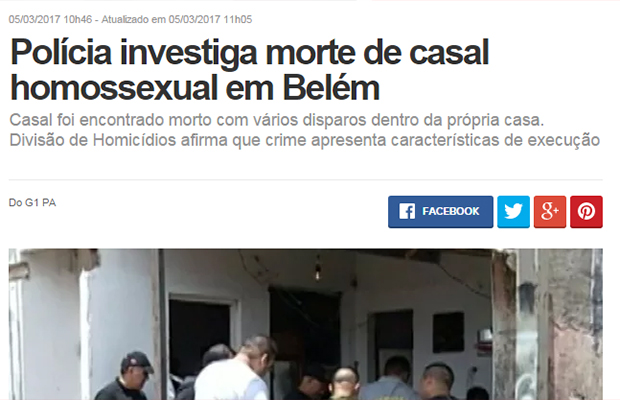 Homofobia não existe, mas a cada 25 horas um gay é morto no país