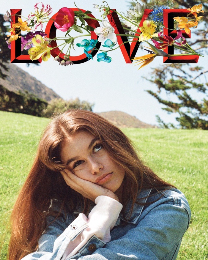 Kaia-Gerber-LOVE-Magazine-Kendall Jenner