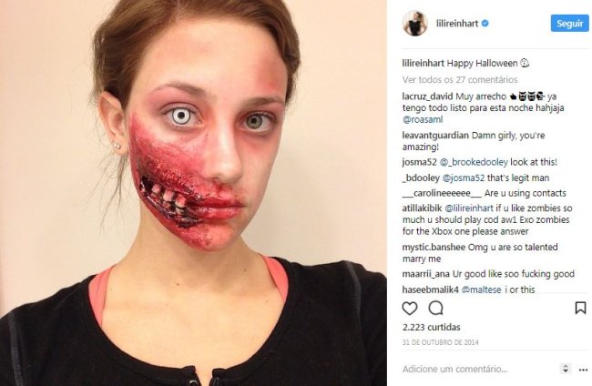 lili-reinhart-maquiagem-artística-halloween