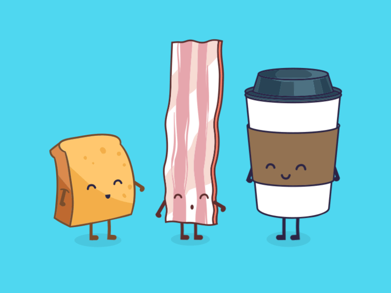Breakfeast: bread, bacon and coffee (FixedTinyGodwit)