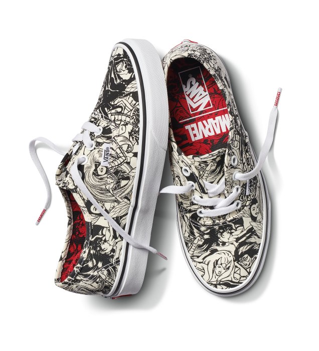 TÊNIS VANS X MARVEL AUTHENTIC HEROÍNAS (R$ 349,99*).