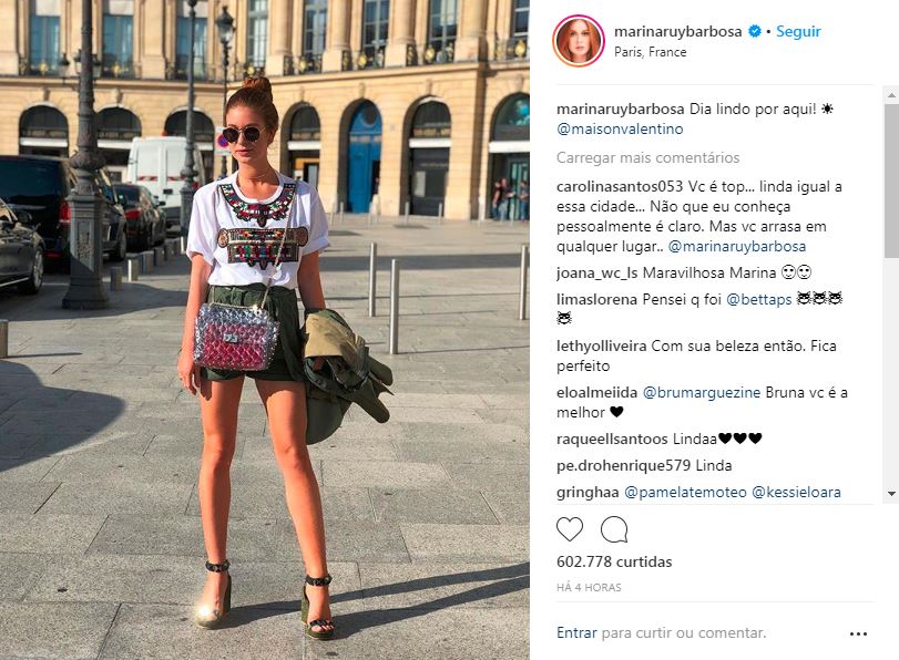 Marina Ruy Barbosa está em Paris para a Semana de Alta-Costura e arrasa no Street Style