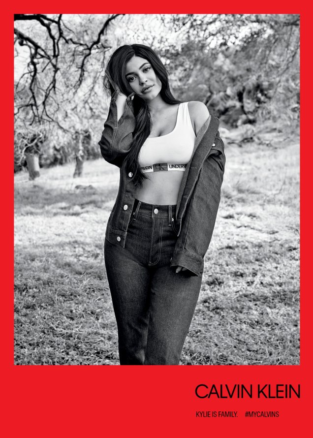 Kylie Jenner na campanha #MYCALVINS.