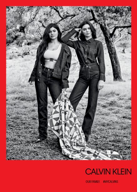 Kylie e Kendall Jenner na campanha #MYCALVINS.