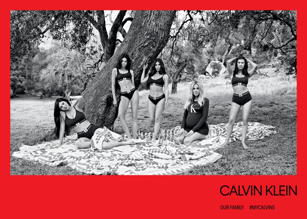 As irmãs Kardashian Jenner na campanha #MYCALVINS.