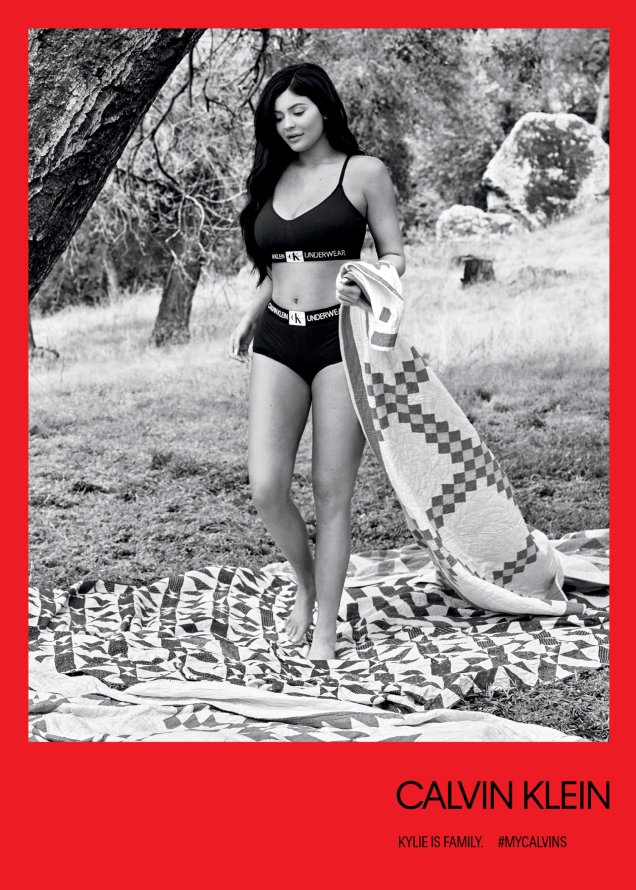 Kylie Jenner na campanha #MYCALVINS.