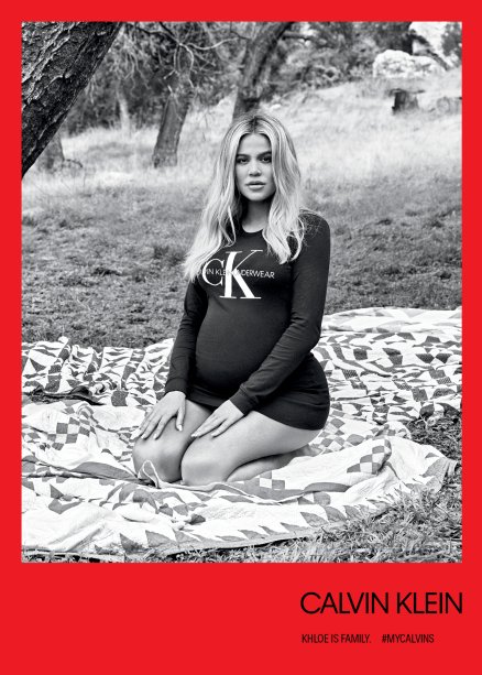 Khloé Kardashian na campanha #MYCALVINS.