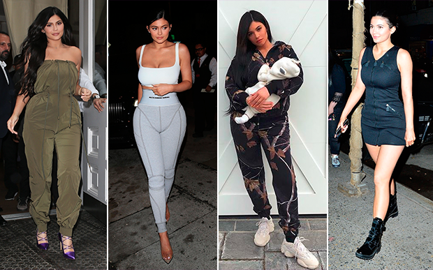 2018- no street-style: Kylie tem investido cada vez mais no conforto em seus looks. Os tênis e moletons estão sempre presentes em suas produções do dia a dia.