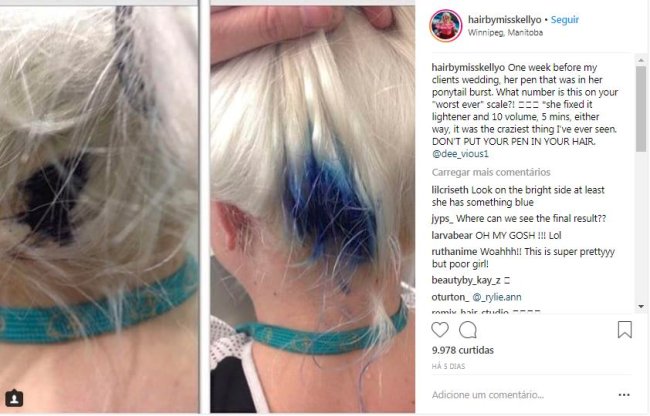 mulher-pinta-o-cabelo-com-caneta