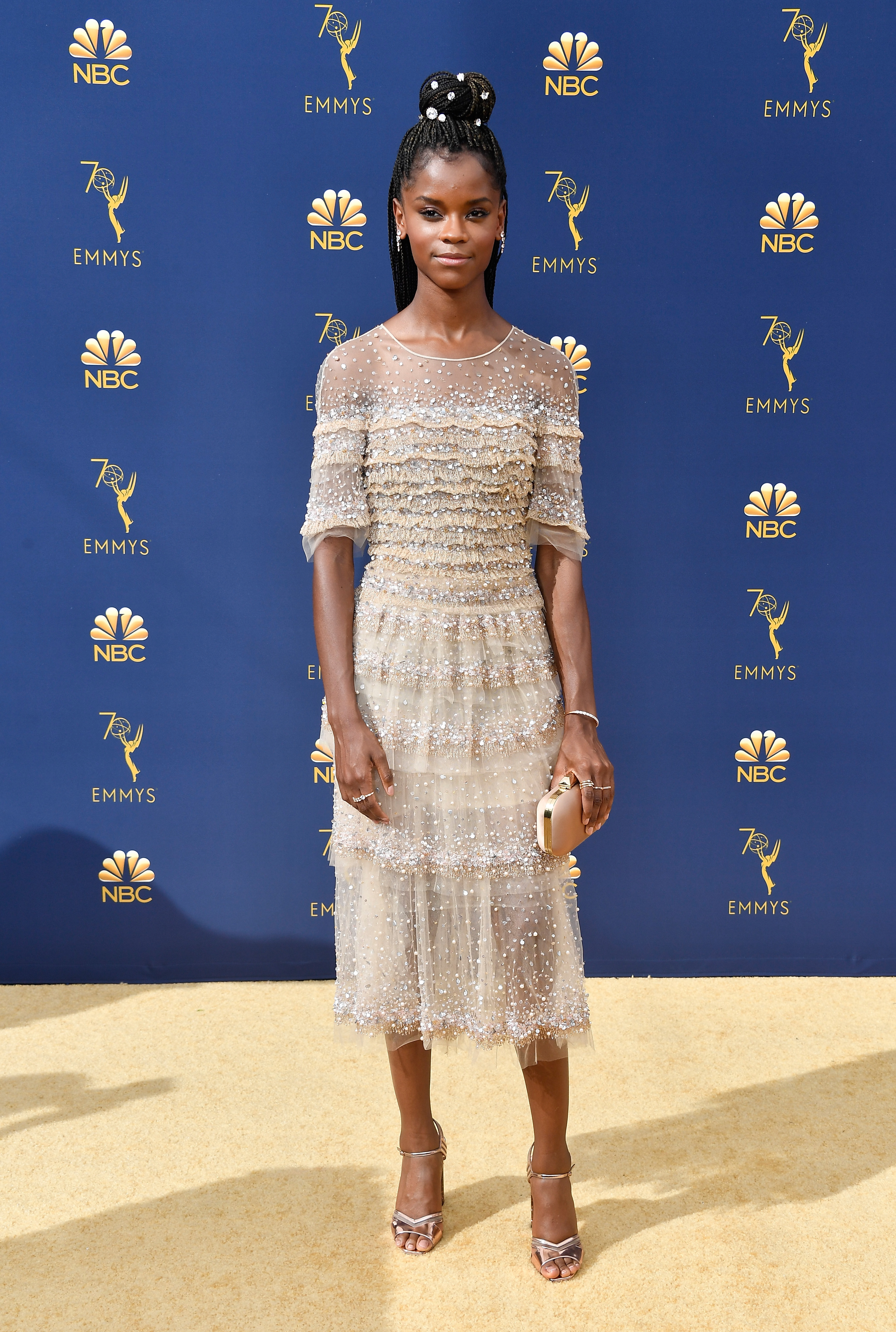 70th Emmy Awards – Arrivals Letitia Wright no Emmy Awards 2018.