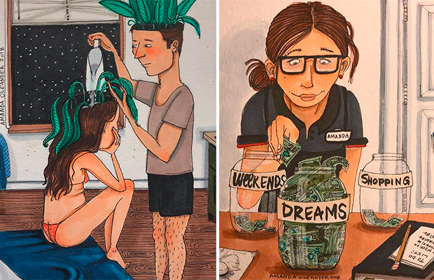 Instagram da Leitora: os desenhos da Amanda ilustram o que é amadurecer