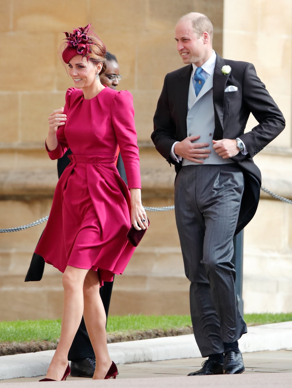 Kate Middleton no casamento da princesa Eugenie.