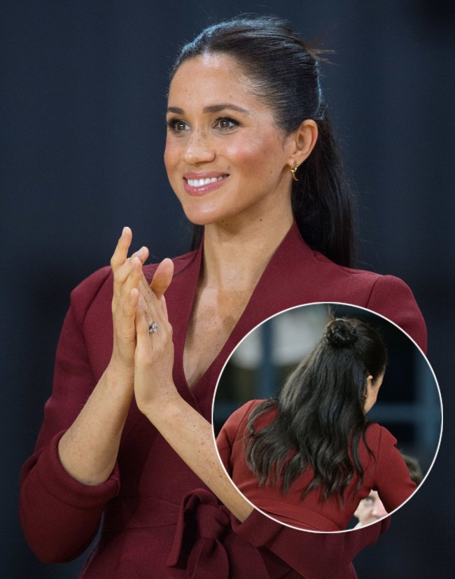 half-bun-penteado-meghan-markle-coque