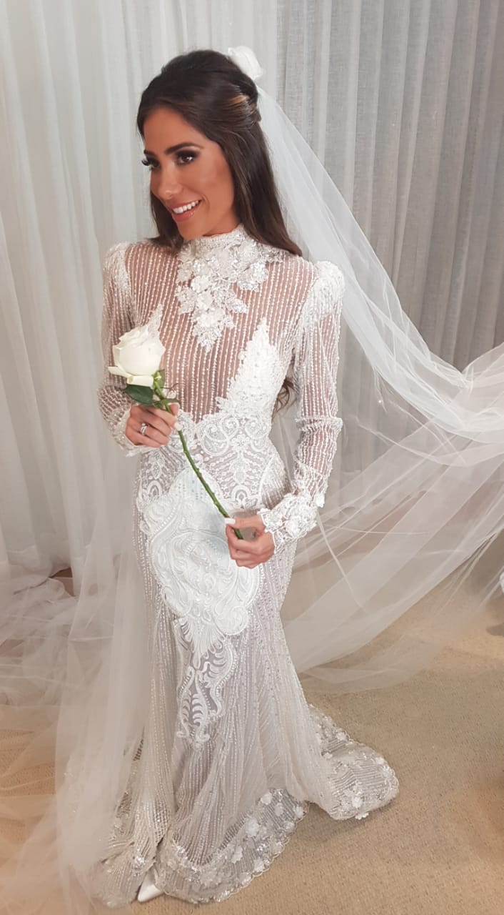 O 1º vestido de noiva de Romana Novais.