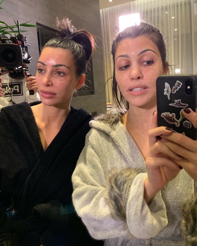 kim-kardashian-kourtney-hanacure-mascara-facial kim-kardashian-kourtney-hanacure-mascara-facial