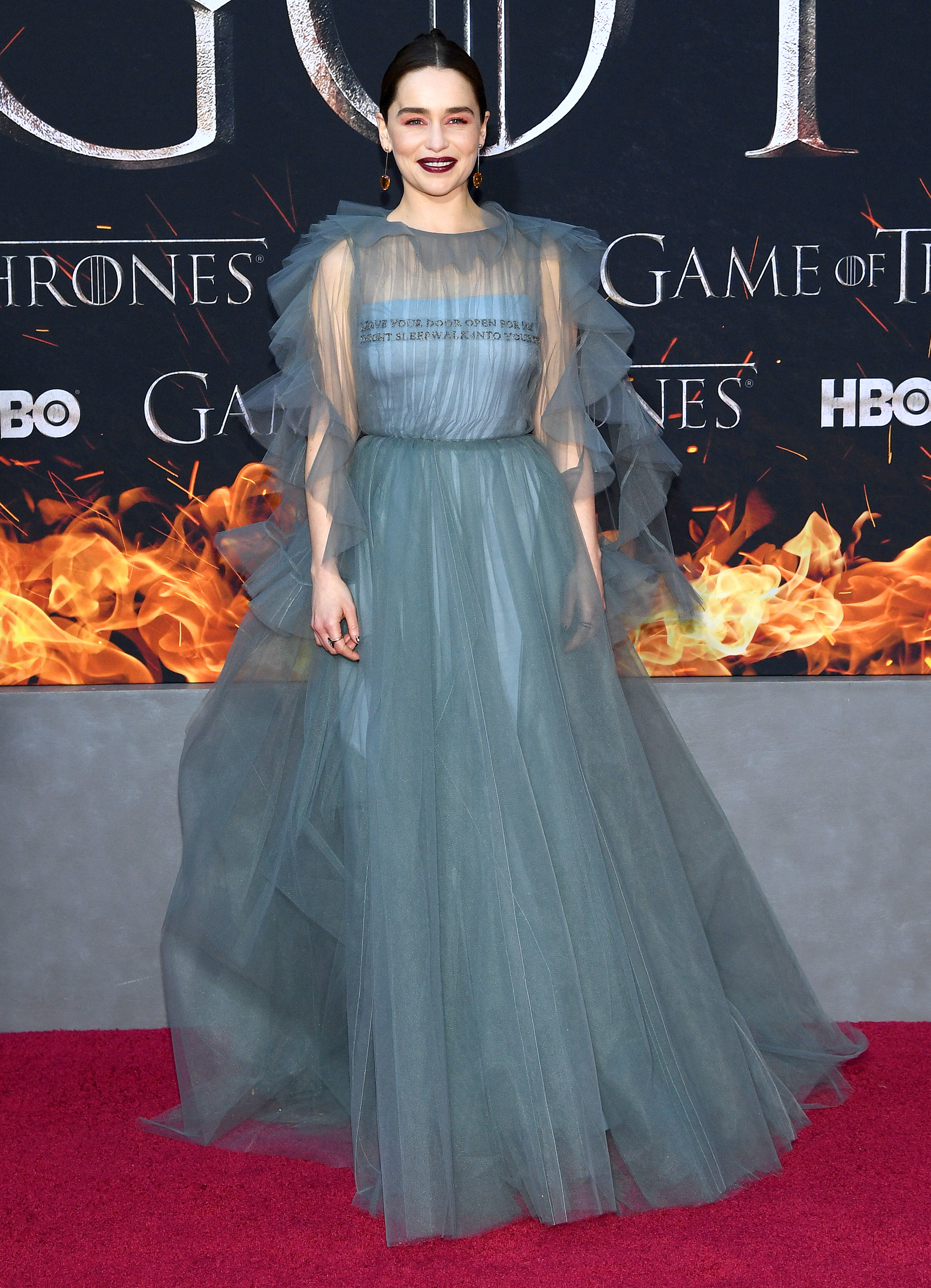Emilia Clarke na premiere de Game Of Thrones em NY