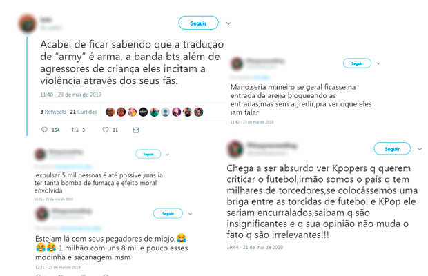 Torcedores ameaçam fãs do BTS no Twitter: “estragar a vida de vocês”
