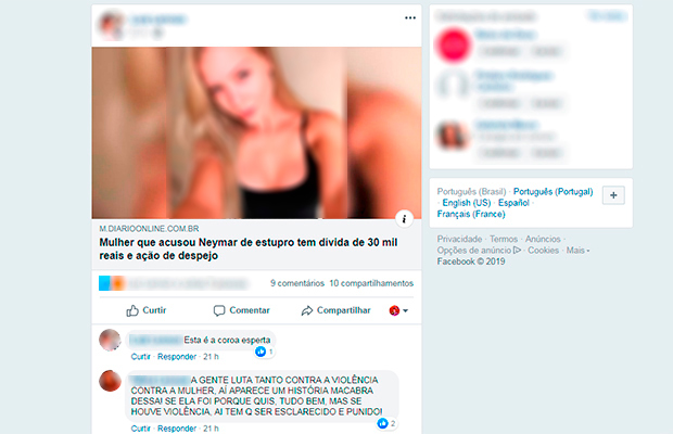 Mulheres endividadas e que mandam nudes também podem ser estupradas