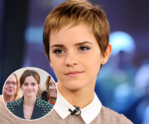 Emma Watson de cabelo curtinho, pixie hair