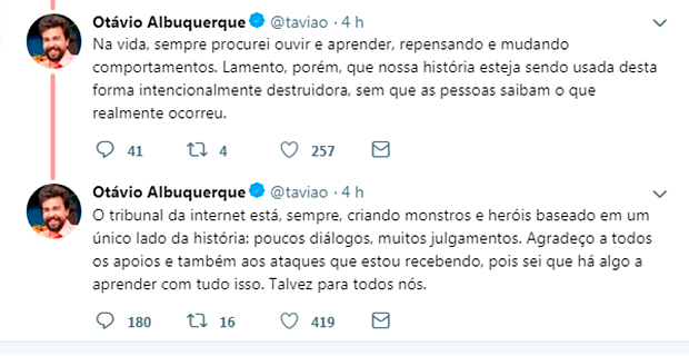 Ex se pronuncia sobre YouTuber e relação abusiva: “único lado da história”
