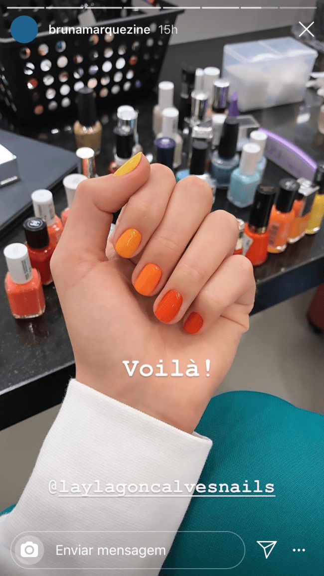 bruna nail art degrade laranja