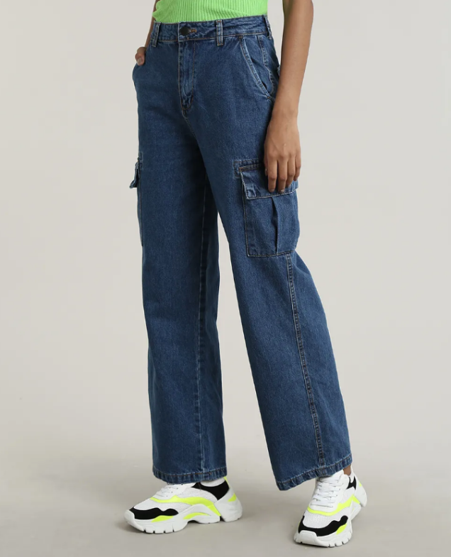 Calça jeans cargo C&A (R$ 129,90*).