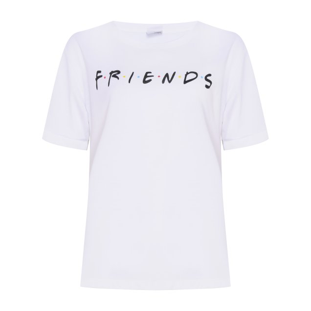 Blusa Friends Manga Curta Branca, C&A, R$ 49,99. Blusa Friends Manga Curta Branca, C&A, R$ 49,99.