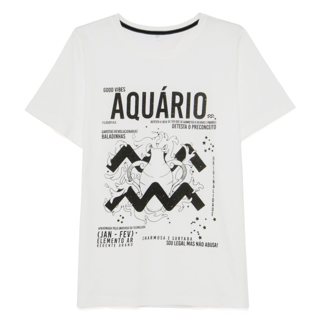 Camiseta Signo de Aquário, Riachuelo, R$ 39,90*.